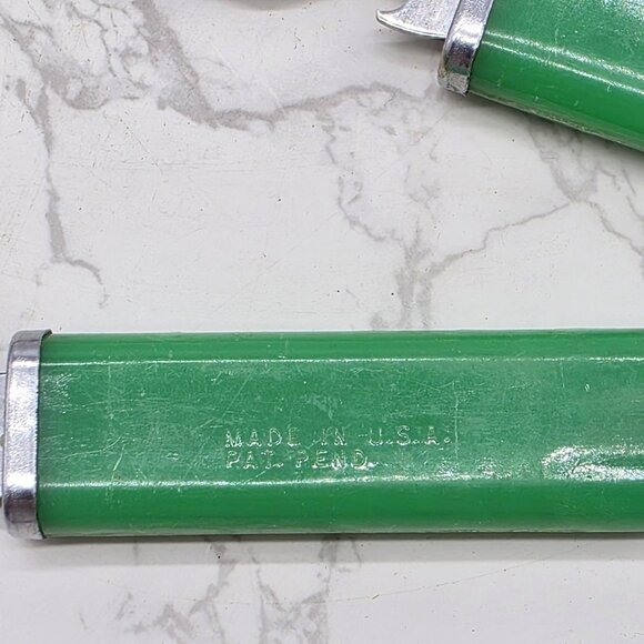 Vintage Camping Utensil Set Made in USA Folding Knife Fork Spoon Combo PAT PEND - Picture 3 of 6